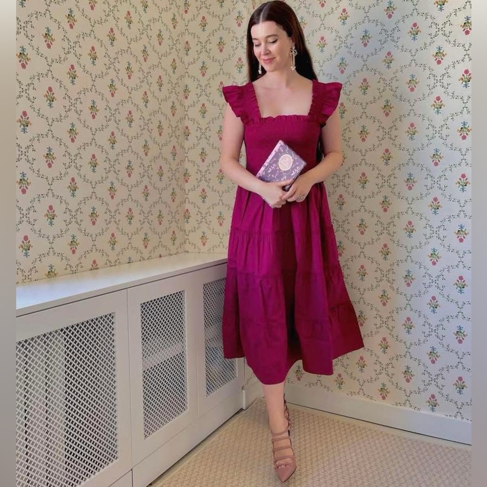 Hill House Home Ellie Nap Dress burgundy limited edition XS